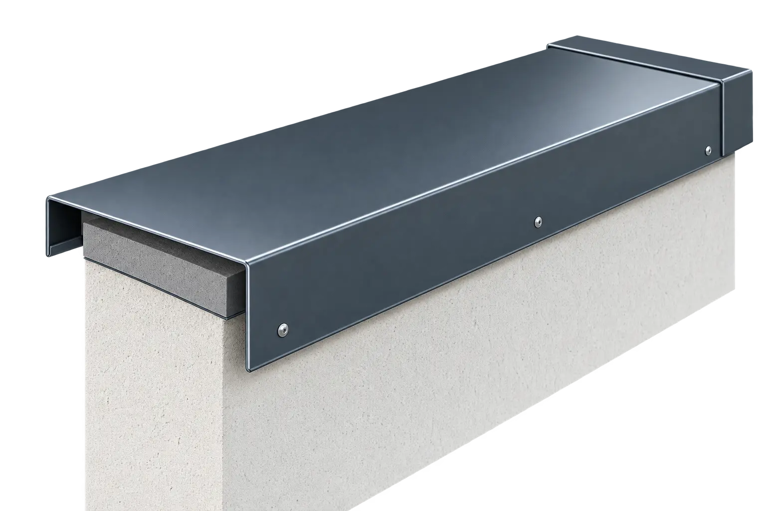 Icône couvertine & acrotères en aluminium